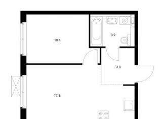 1-комнатная квартира на продажу, 35.6 м2, Ярославль, ЖК Волга Парк, улица Лескова, 44