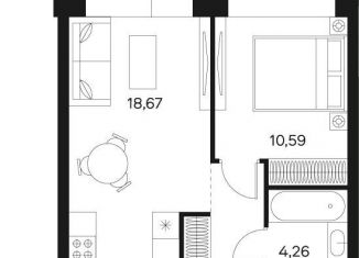 Продам 1-комнатную квартиру, 43.1 м2, Москва, Автозаводская улица, 26, метро Тульская