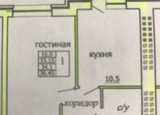Продажа однокомнатной квартиры, 36.4 м2, Невинномысск, улица Кочубея, 193