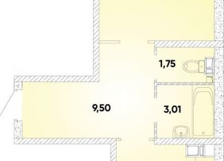 Продается 1-ком. квартира, 45.7 м2, Краснодар, микрорайон Губернский