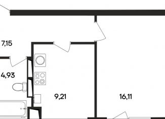 Продам 1-комнатную квартиру, 37.4 м2, Крым