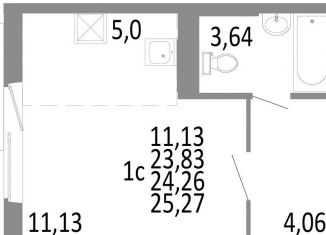 Продается однокомнатная квартира, 23.8 м2, Челябинск, Советский район