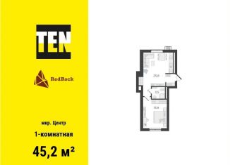 1-комнатная квартира на продажу, 45.2 м2, Екатеринбург, метро Площадь 1905 года