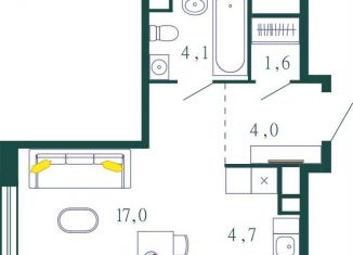 Продам 2-комнатную квартиру, 81 м2, Москва, 1-я очередь, к4, ЖК Шагал