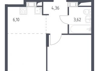 Продаю 2-комнатную квартиру, 36.7 м2, Люберцы, улица Камова, 1к1, ЖК Люберцы 2020