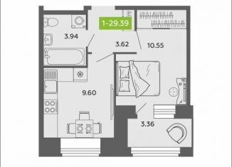 Продам 1-комнатную квартиру, 29.4 м2, Архангельск, Октябрьский округ