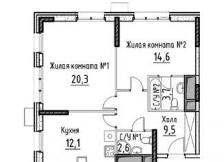 Продается двухкомнатная квартира, 62.8 м2, Люберцы, ЖК Гоголь Парк