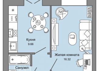 Продажа 1-комнатной квартиры, 35 м2, Ульяновская область, жилой комплекс Центрополис, 5