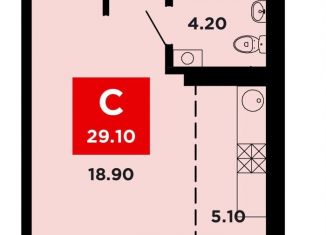 Продажа квартиры студии, 29.1 м2, Краснодар, Прикубанский округ, Конгрессная улица, лит21