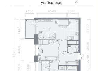 Продажа 2-ком. квартиры, 62.2 м2, Татарстан, Портовая улица, 37Б