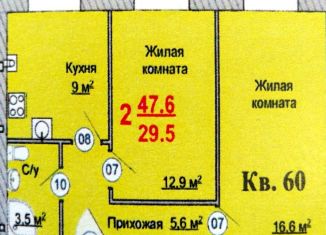 2-ком. квартира на продажу, 47.6 м2, Нижегородская область