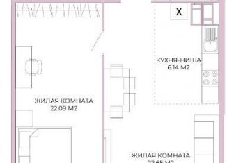 Продаю двухкомнатную квартиру, 60 м2, Пенза, Побочинская улица, с18, Октябрьский район