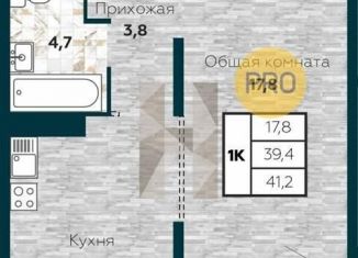 Продаю 1-ком. квартиру, 40.6 м2, Новосибирск, метро Маршала Покрышкина