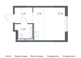 Продаю квартиру студию, 22.8 м2, Мытищи, ЖК Мытищи Парк, 1-й Стрелковый переулок, 1