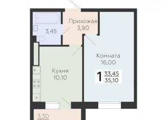 Продам 1-комнатную квартиру, 35.1 м2, Всеволожск, ЖК Радужный