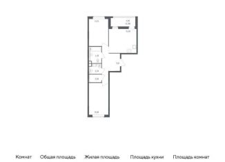 Продается 2-ком. квартира, 60.8 м2, деревня Новосаратовка