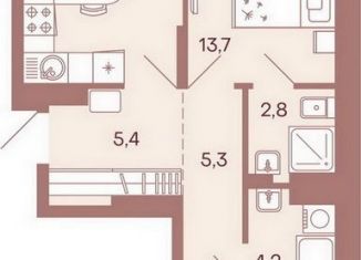 Продажа 2-комнатной квартиры, 64.6 м2, Пенза, жилой комплекс Норвуд, с6, Железнодорожный район