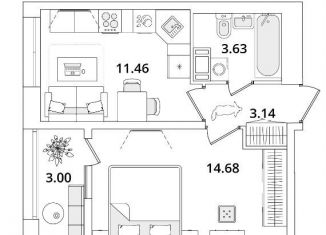 Продажа 1-комнатной квартиры, 34 м2, Санкт-Петербург, муниципальный округ Финляндский
