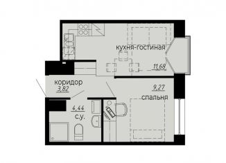 Однокомнатная квартира на продажу, 29.2 м2, Санкт-Петербург, метро Площадь Мужества