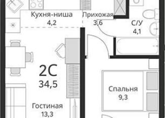 Продам 2-комнатную квартиру, 38.2 м2, Новосибирск, Кедровая улица, 75, Заельцовский район