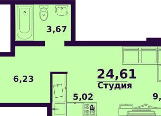 Продажа 1-комнатной квартиры, 24.6 м2, Ульяновск, улица Народного учителя Латышева, 5