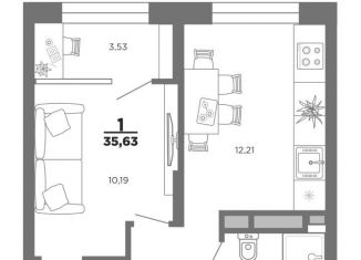 1-комнатная квартира на продажу, 33.9 м2, Рязанская область, 5-й Новый проезд