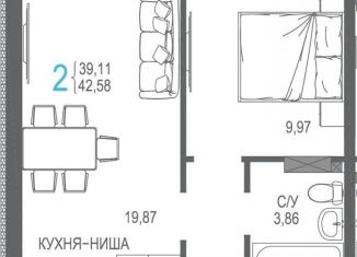 1-ком. квартира на продажу, 42.6 м2, Крым