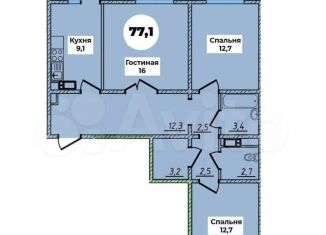 3-комнатная квартира на продажу, 78.2 м2, Бурятия