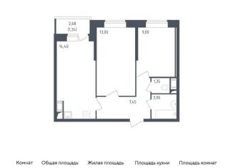 Продается 3-комнатная квартира, 49.6 м2, Санкт-Петербург, ЖК Живи в Рыбацком, Советский проспект, 16