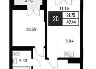 Продаю двухкомнатную квартиру, 42.4 м2, Новосибирск, ЖК Академия