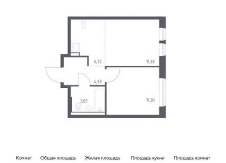 1-комнатная квартира на продажу, 37.2 м2, Балашиха