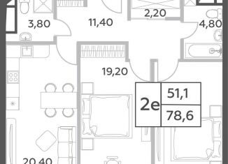 Продаю 3-комнатную квартиру, 78.6 м2, Москва, проспект Генерала Дорохова, вл1к1, ЗАО