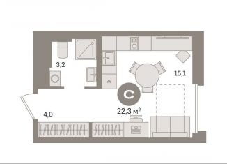 Продаю квартиру студию, 22.3 м2, Москва, жилой комплекс Квартал Герцена, к1