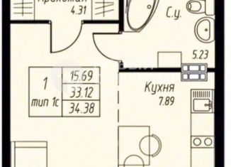 Продаю однокомнатную квартиру, 35 м2, Екатеринбург, улица Азина, 22/2, метро Динамо