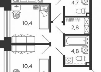 Продаю трехкомнатную квартиру, 80.3 м2, Москва, ЖК Шагал, набережная Марка Шагала, 11к1