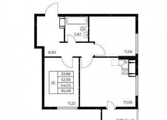 Продается двухкомнатная квартира, 55.5 м2, Ростов-на-Дону, Октябрьский район, улица Нансена, 99с3