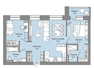 Продажа 2-комнатной квартиры, 64 м2, Киров, улица Дмитрия Козулева, 2к4