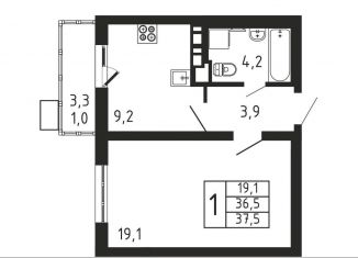 1-ком. квартира на продажу, 37.5 м2, Московская область