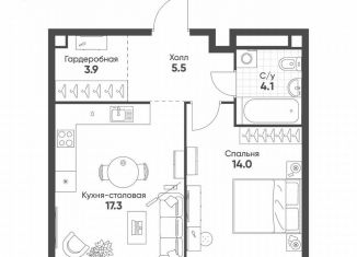 Продам 1-ком. квартиру, 44.8 м2, Москва, метро Савеловская, Октябрьская улица, 103