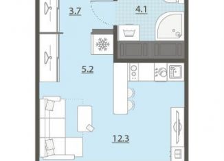 Продается квартира студия, 25.3 м2, Екатеринбург, метро Чкаловская, улица Архитектора Белянкина