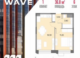 Продаю однокомнатную квартиру, 36.8 м2, Москва, метро Борисово