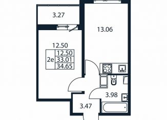 Продается однокомнатная квартира, 36.3 м2, Мурино