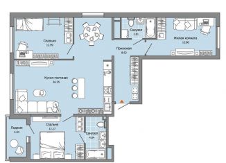 Продажа 3-комнатной квартиры, 93 м2, Ульяновск, жилой комплекс Ультраград, 2, ЖК Ультраград