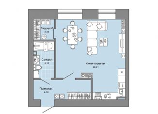 Продается квартира студия, 39 м2, Ульяновск, проспект Авиастроителей, 26к1, Заволжский район