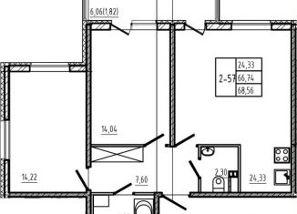 Продажа 2-комнатной квартиры, 66.7 м2, Ленинградская область