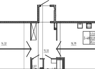 Продается 3-ком. квартира, 82 м2, Сертолово