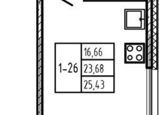 Продается квартира студия, 23.7 м2, Сертолово