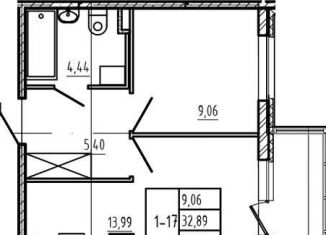 Продам 1-комнатную квартиру, 33.1 м2, Сертолово