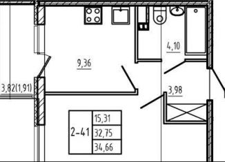 Продается 1-ком. квартира, 32.8 м2, Сертолово