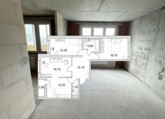 Продается трехкомнатная квартира, 82.5 м2, Санкт-Петербург, улица Кустодиева, 3к3, метро Проспект Просвещения